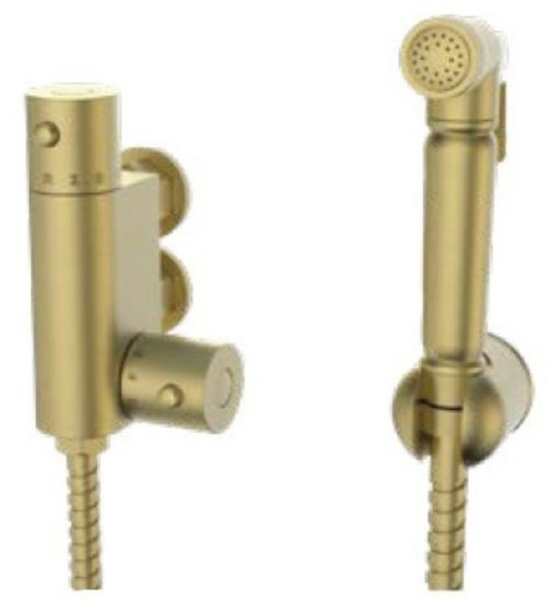 Douch kit "Bidet" Brushed Brass Kartell Thermostatic Mixing Valve Brass Body